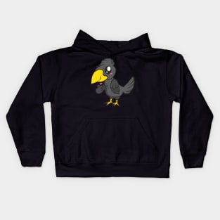 Raven bird crow jackdaw jay hooded crow cute Kids Hoodie